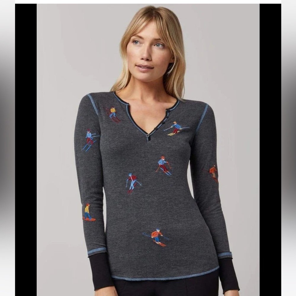SOLD!!! NWT Alp N Rock Slope Henley Shirt Gray M